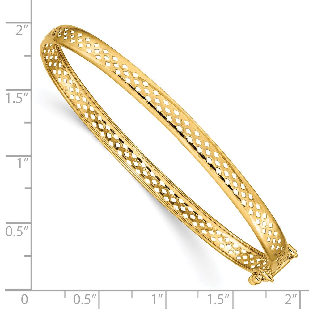 14K Gelbgold Poliert Sicherheits Verschluss 4.75mm Armreif