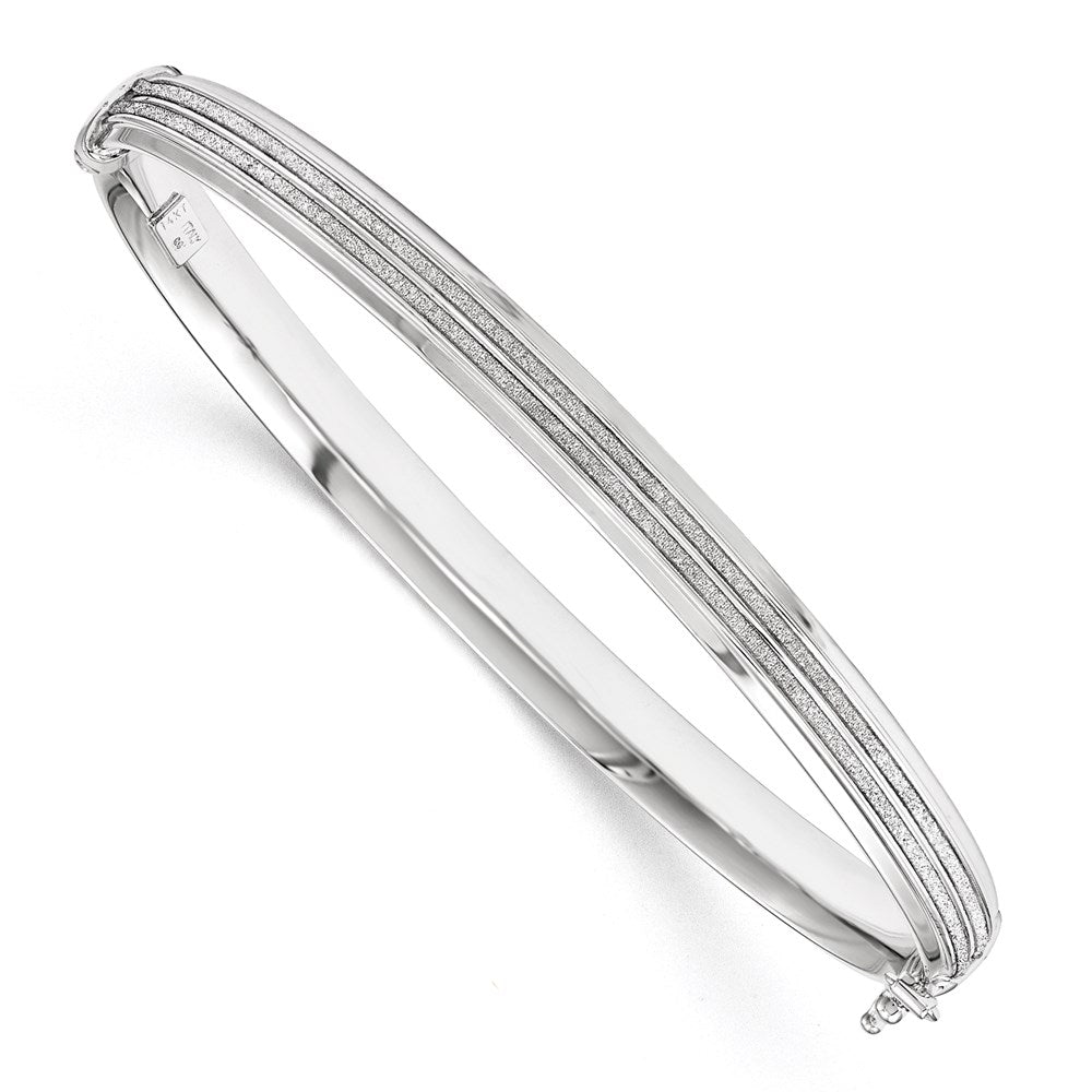 14K Weißgold mit Glitzer Klappbar Armreif