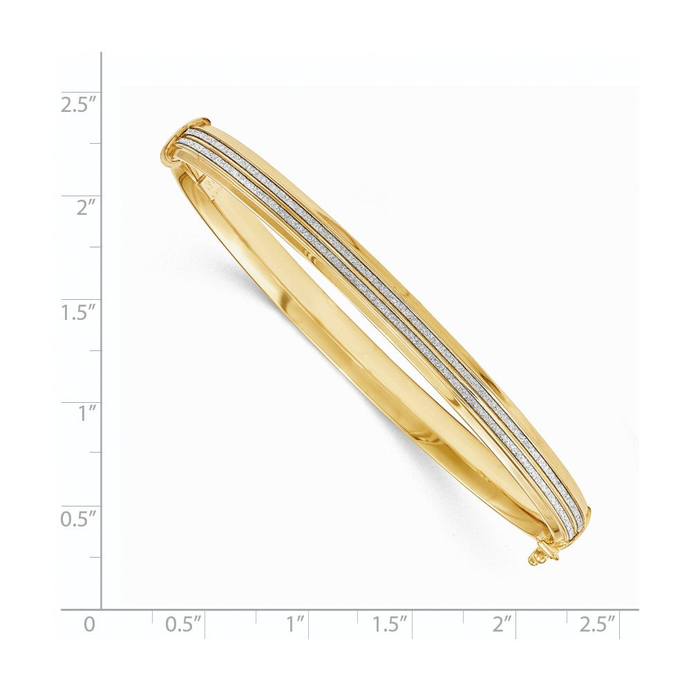14K Gelbgold Glitzer Infused Klappbar Armreif