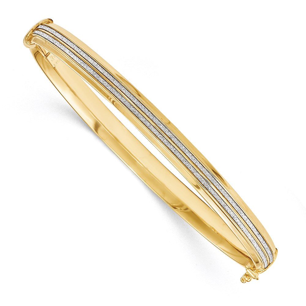 14K Gelbgold Glitzer Infused Klappbar Armreif