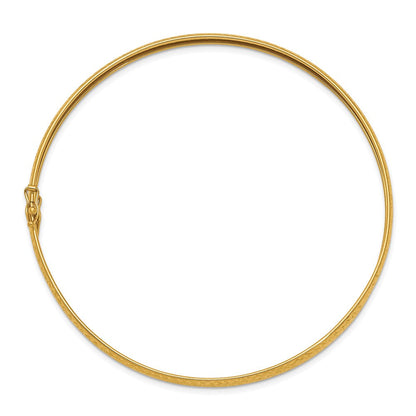 14K Gelbgold Poliert Diamantiert Flexibel Armreif