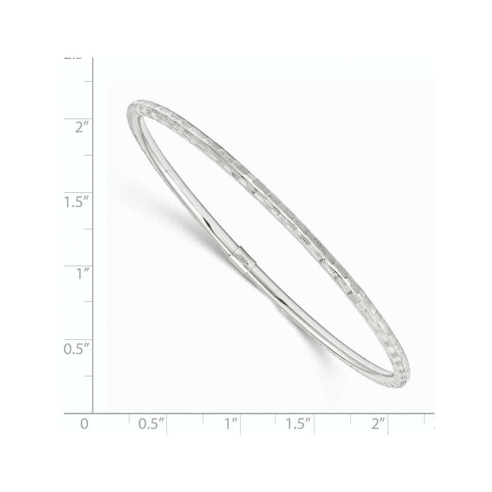 14K Weißgold Diamantiert Schieber auf Armreif