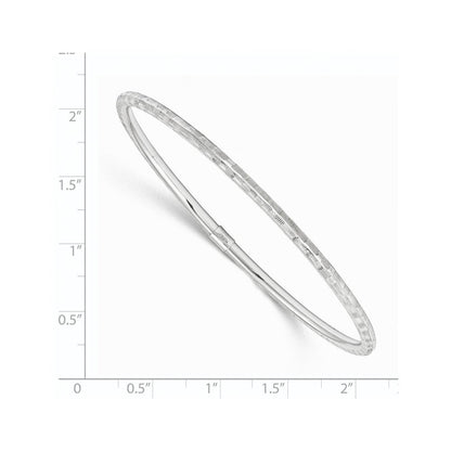 14K Weißgold Diamantiert Schieber auf Armreif