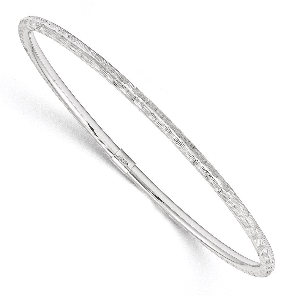 14K Weißgold Diamantiert Schieber auf Armreif