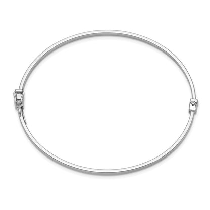 7 Zoll 14K Weißgold Poliert Klappbar Armreif Armband