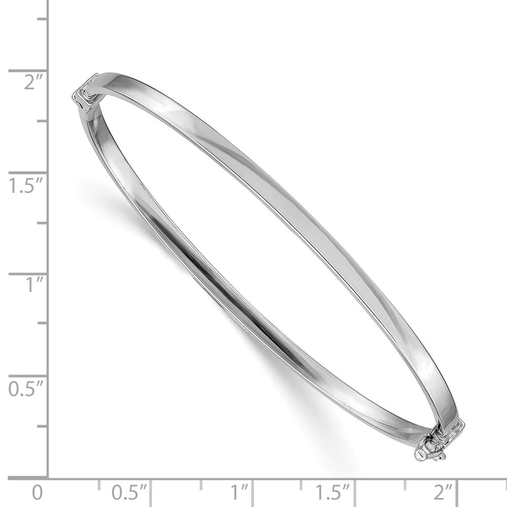 7 Zoll 14K Weißgold Poliert Klappbar Armreif Armband