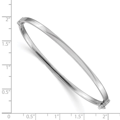 7 Zoll 14K Weißgold Poliert Klappbar Armreif Armband
