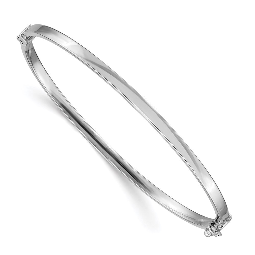 7 Zoll 14K Weißgold Poliert Klappbar Armreif Armband