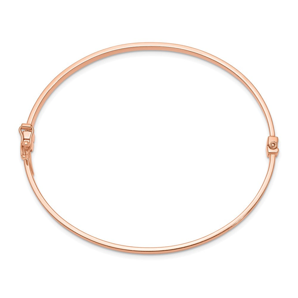 7 Zoll 14K Roségold Poliert Klappbar Armreif Armband