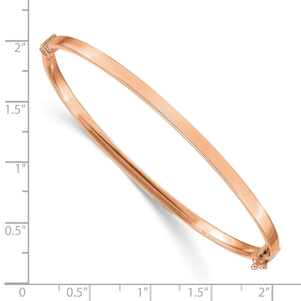 7 Zoll 14K Roségold Poliert Klappbar Armreif Armband