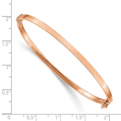 7 Zoll 14K Roségold Poliert Klappbar Armreif Armband