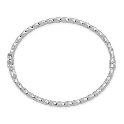 7 Zoll 14K Wg Poliert Strukturiert Klappbar Armreif Armband