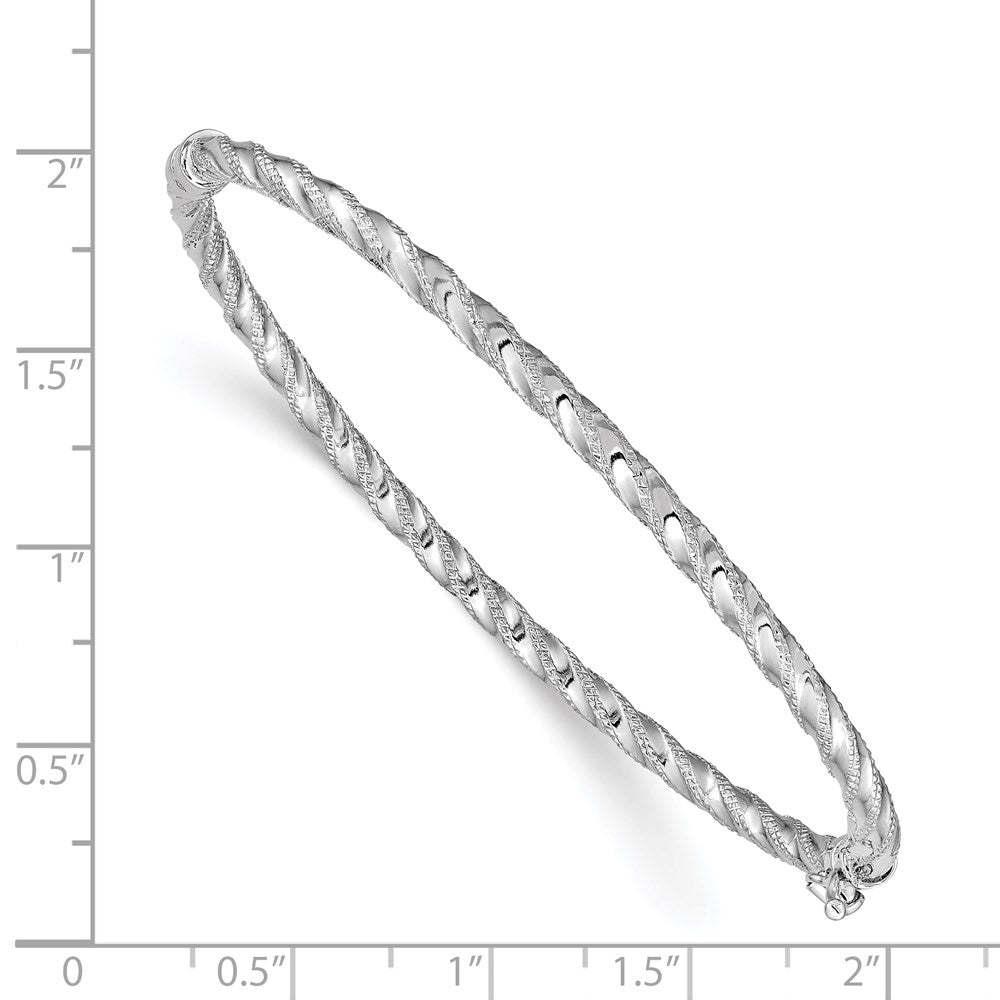 7 Zoll 14K Wg Poliert Strukturiert Klappbar Armreif Armband