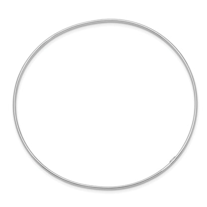 8 Zoll 14K Weißgold 1.5mm Poliert Schieber-on Armreif Armband