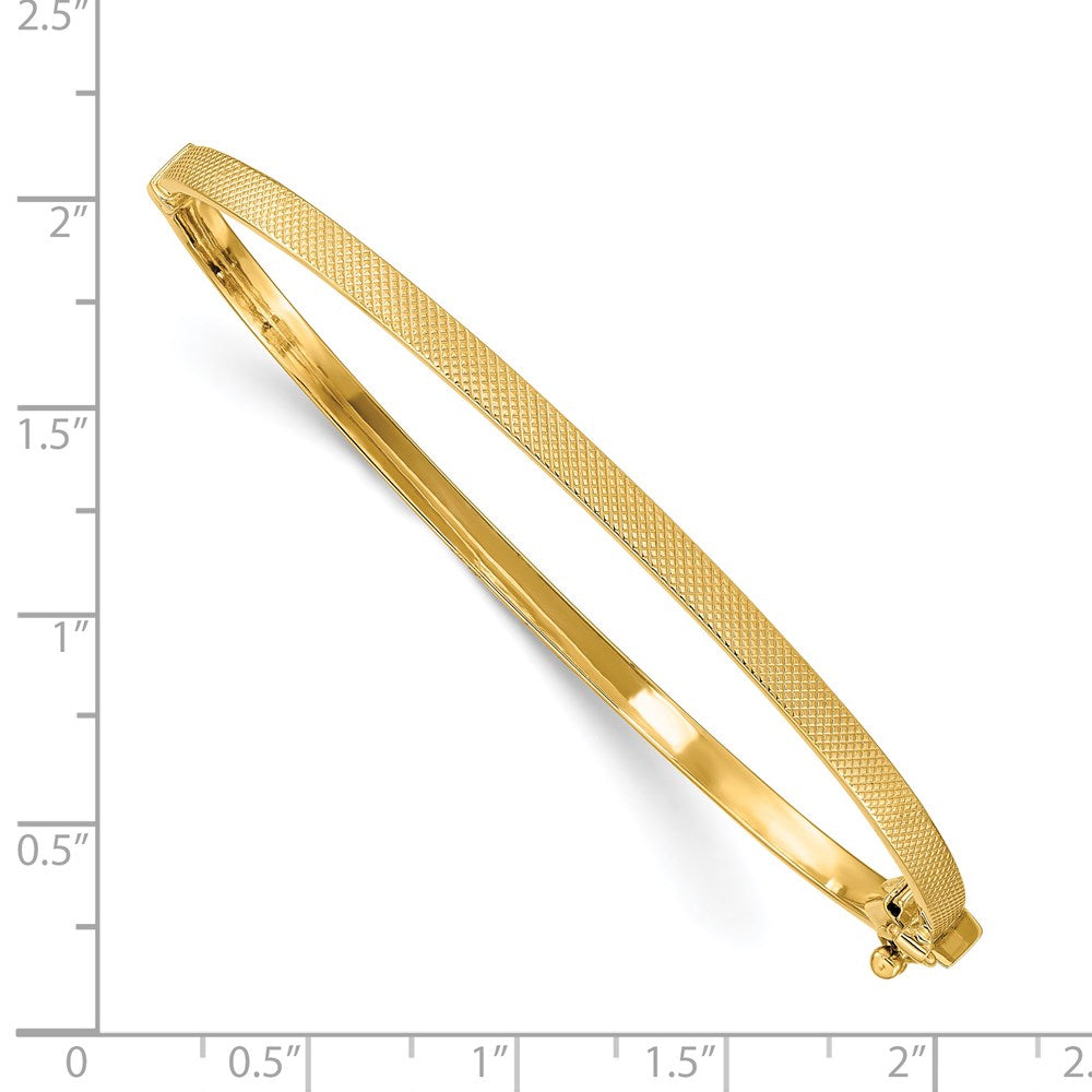 14K Gelbgold Strukturiert Klappbar Armreif