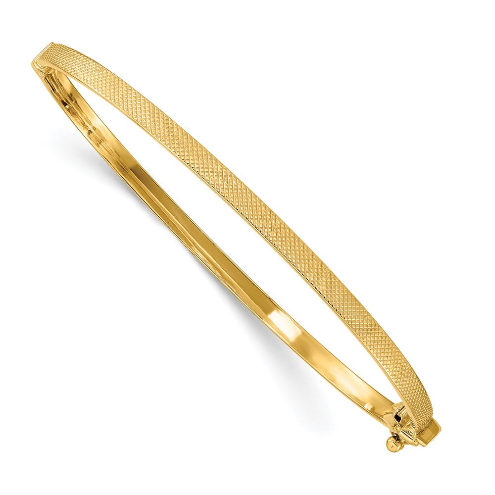 14K Gelbgold Strukturiert Klappbar Armreif