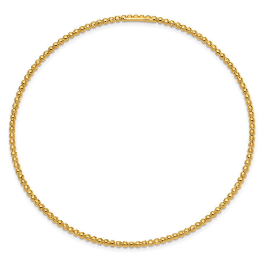 14K Gelbgold Gekugelt Schieber-on Armreif
