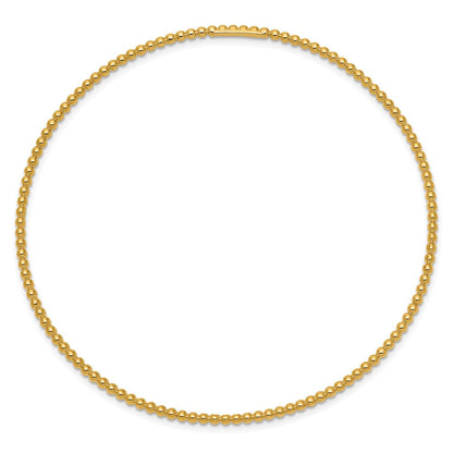 14K Gelbgold Gekugelt Schieber-on Armreif