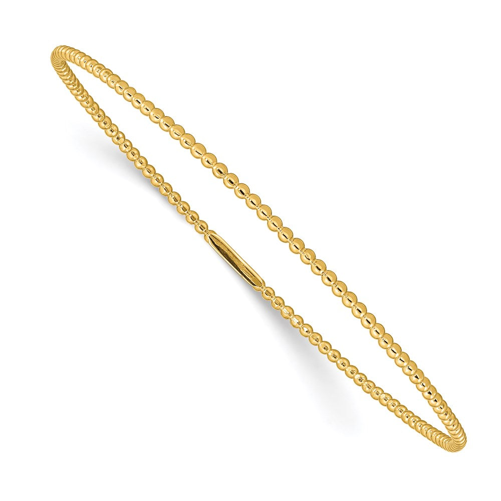 14K Gelbgold Gekugelt Schieber-on Armreif