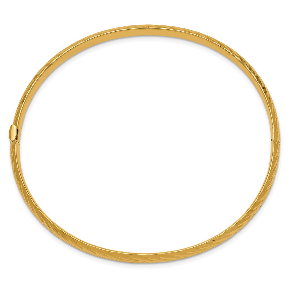 14K Gelbgold 3/16 Strukturiert Klappbar Armreif