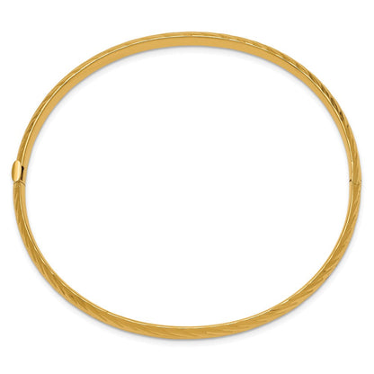 14K Gelbgold 3/16 Strukturiert Klappbar Armreif