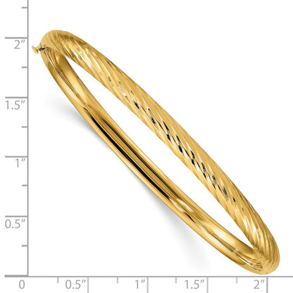 14K Gelbgold 3/16 Strukturiert Klappbar Armreif
