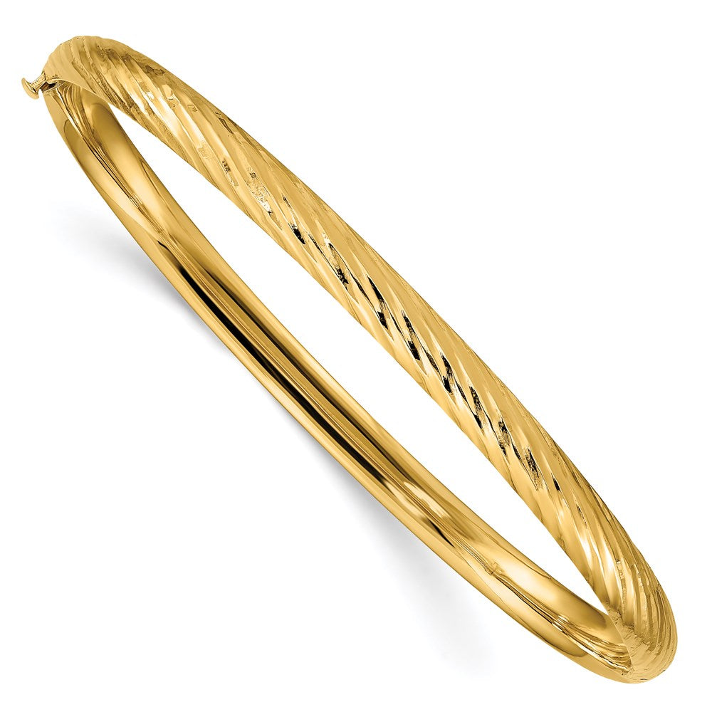 14K Gelbgold 3/16 Strukturiert Klappbar Armreif