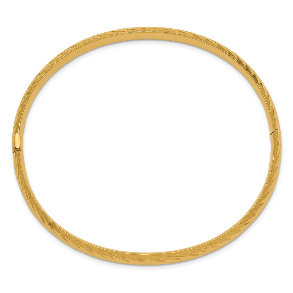 14K Gelbgold 4/16 Strukturiert Klappbar Armreif