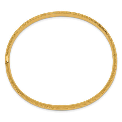 14K Gelbgold 4/16 Strukturiert Klappbar Armreif