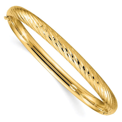 14K Gelbgold 4/16 Strukturiert Klappbar Armreif