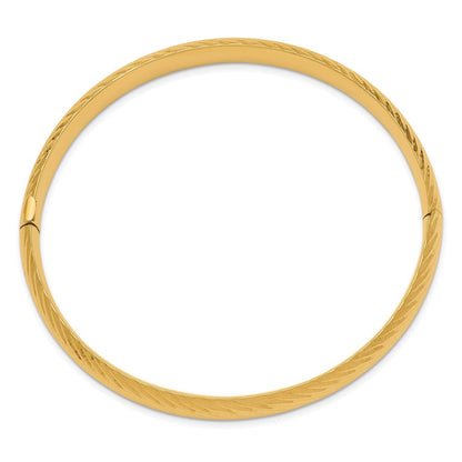 14K Gelbgold 5/16 Strukturiert Klappbar Armreif