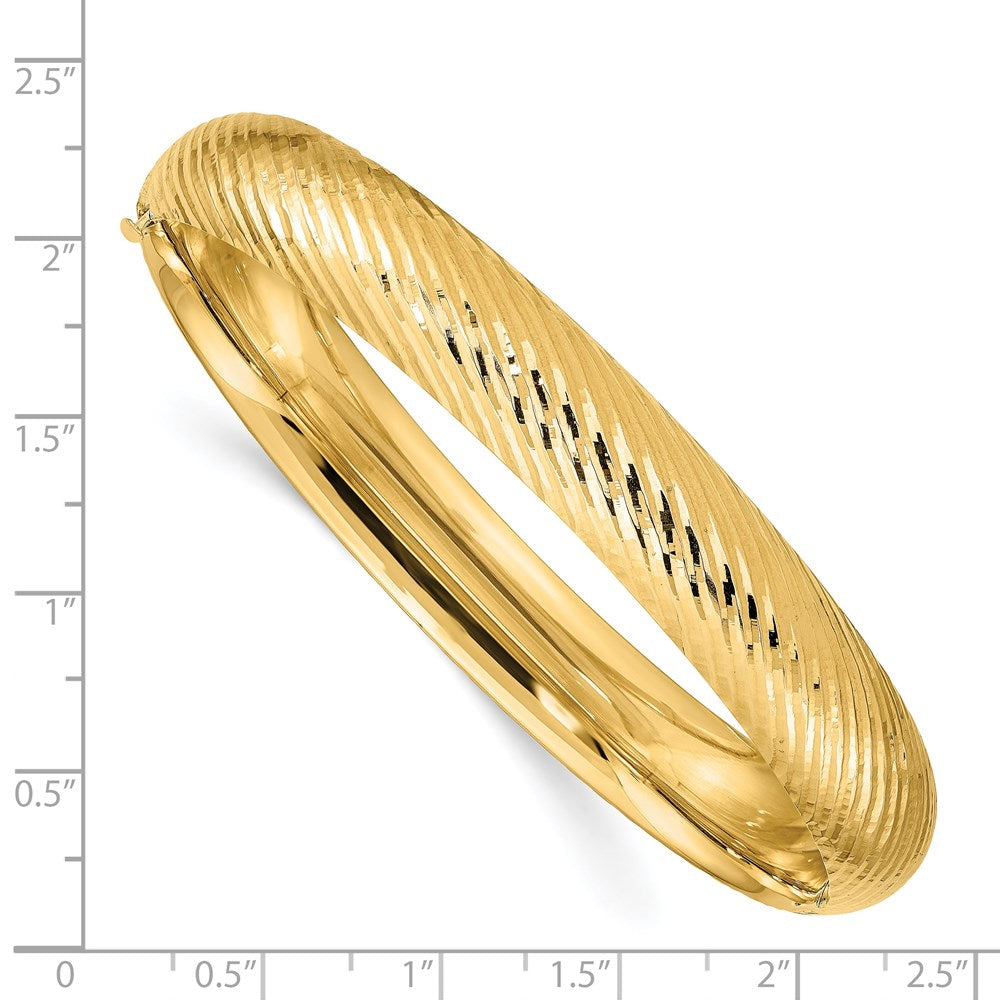 14K Gelbgold 7/16 Strukturiert Klappbar Armreif