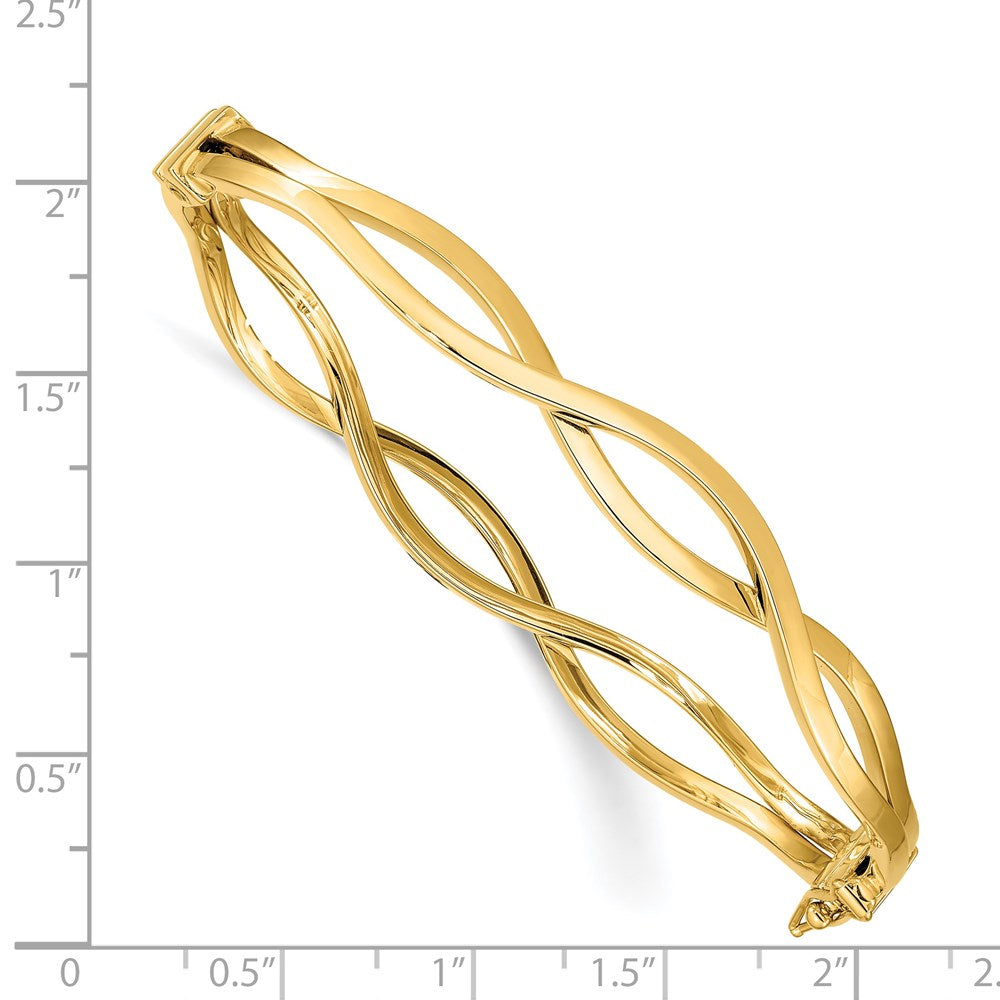 14K Gelbgold Klappbar Armreif