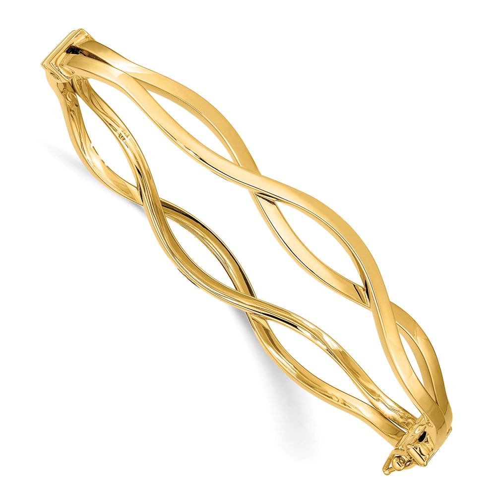 14K Gelbgold Klappbar Armreif