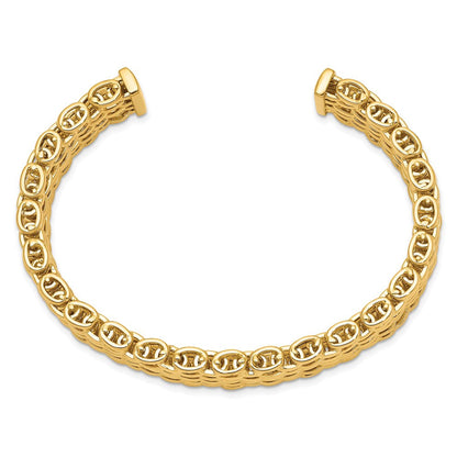14K Gelbgold Poliert Manschette Armreif