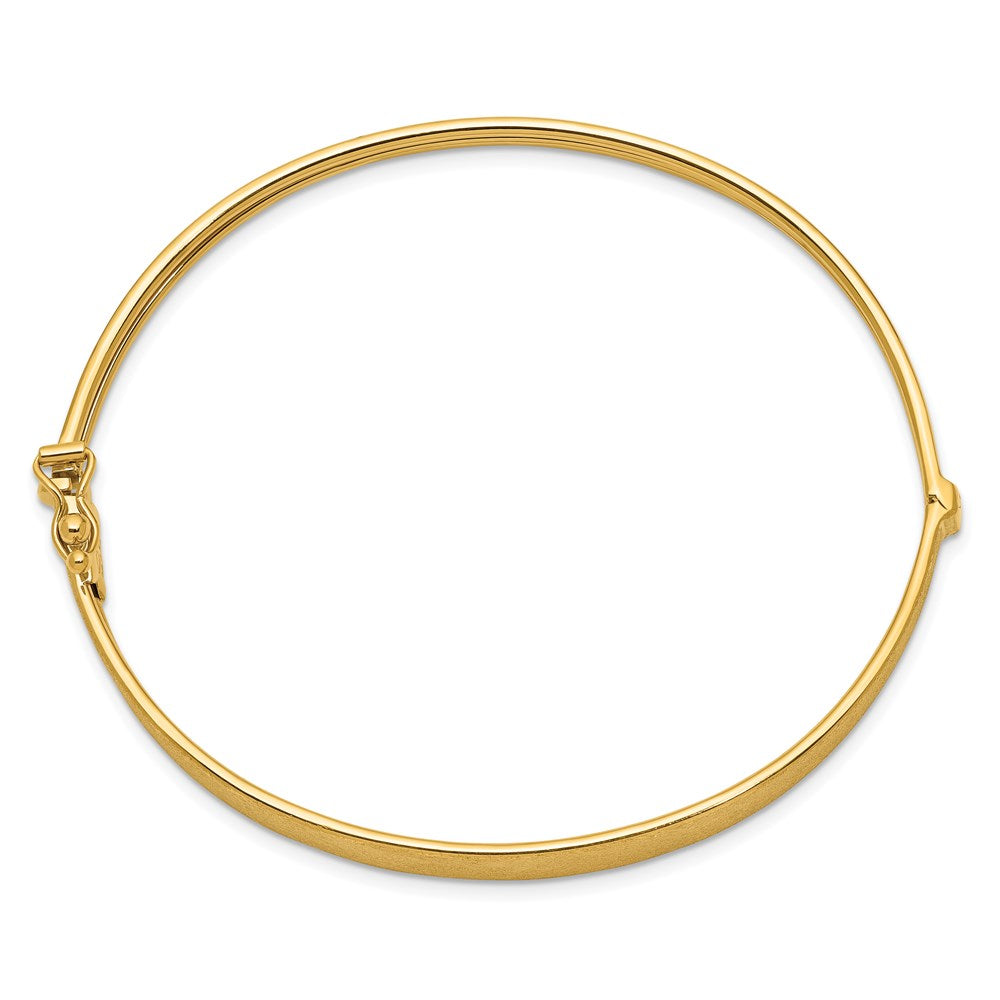 14K Gelbgold Satiniert Finish Abgestuft Klappbar Armreif