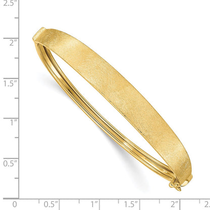 14K Gelbgold Satiniert Finish Abgestuft Klappbar Armreif