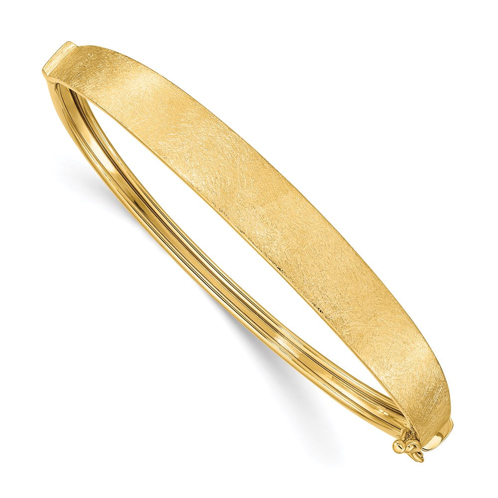 14K Gelbgold Satiniert Finish Abgestuft Klappbar Armreif