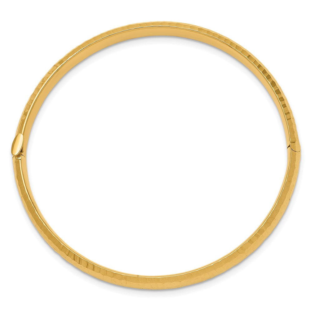 14K Gelbgold 3/16 Gehämmert Kinder Klappbar Armreif