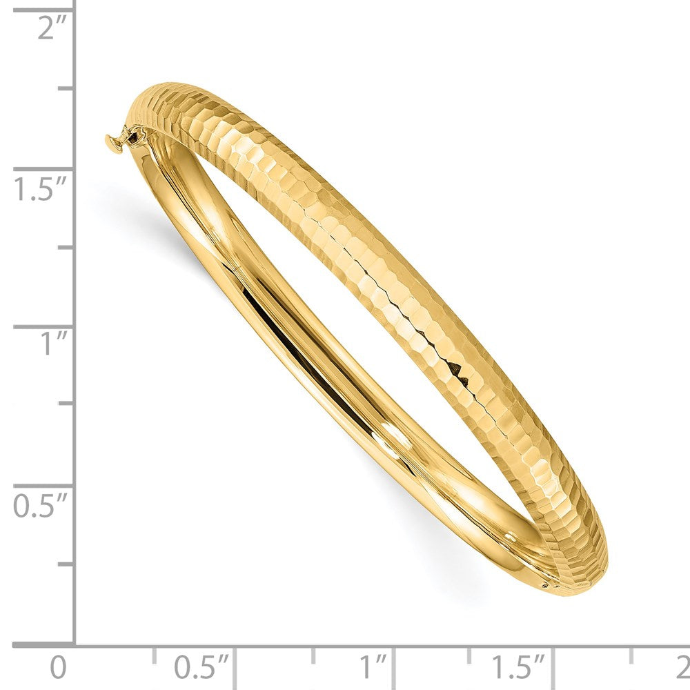 14K Gelbgold 3/16 Gehämmert Kinder Klappbar Armreif