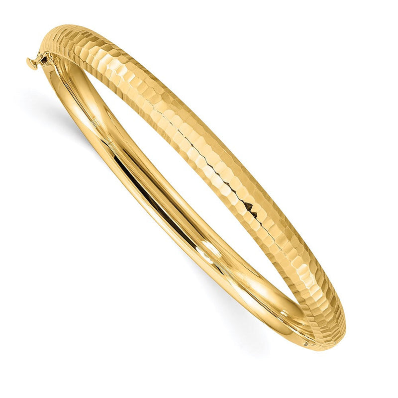 14K Gelbgold 3/16 Gehämmert Kinder Klappbar Armreif