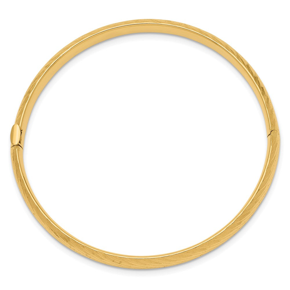 14K Gelbgold 3/16 Strukturiert Kinder Klappbar Armreif