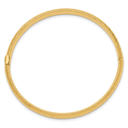 14K Gelbgold 3/16 Strukturiert Kinder Klappbar Armreif