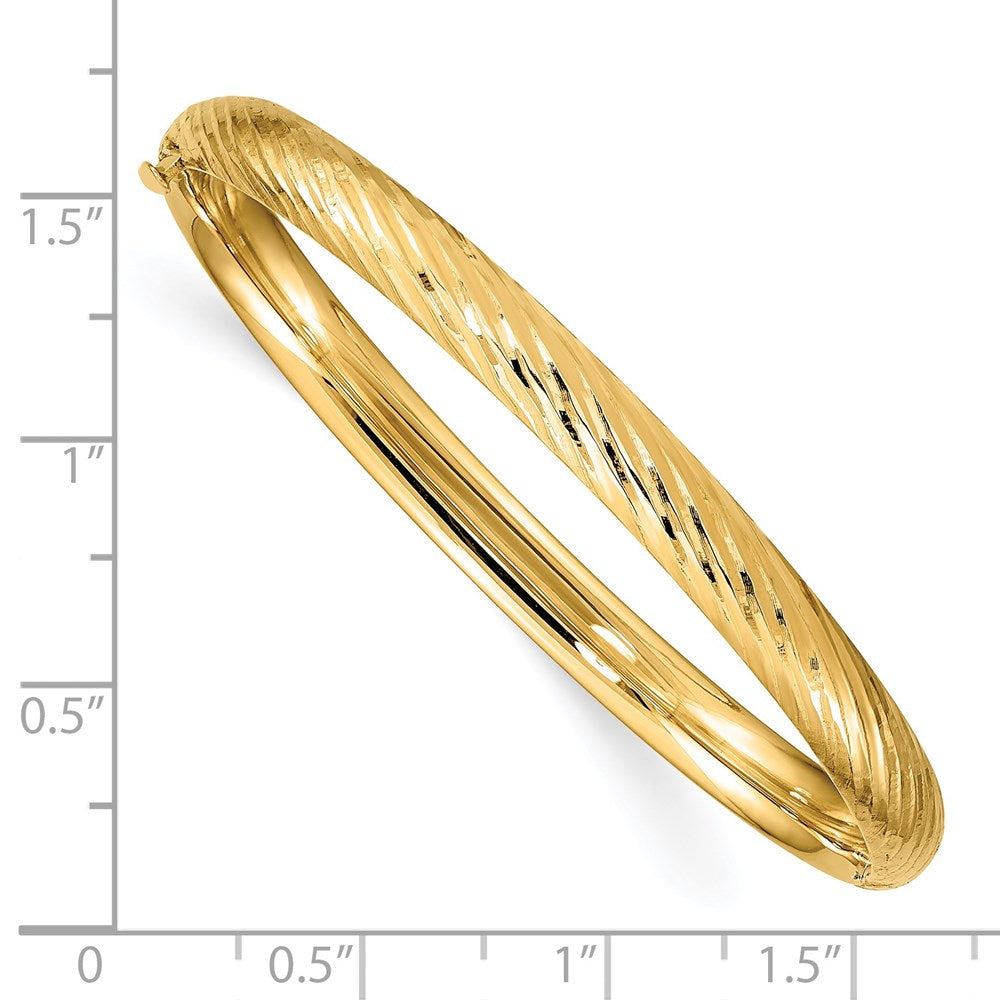 14K Gelbgold 3/16 Strukturiert Kinder Klappbar Armreif