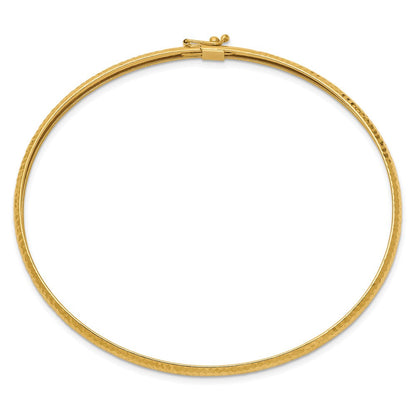 14K Gelbgold Strukturiert Flexibel Armreif