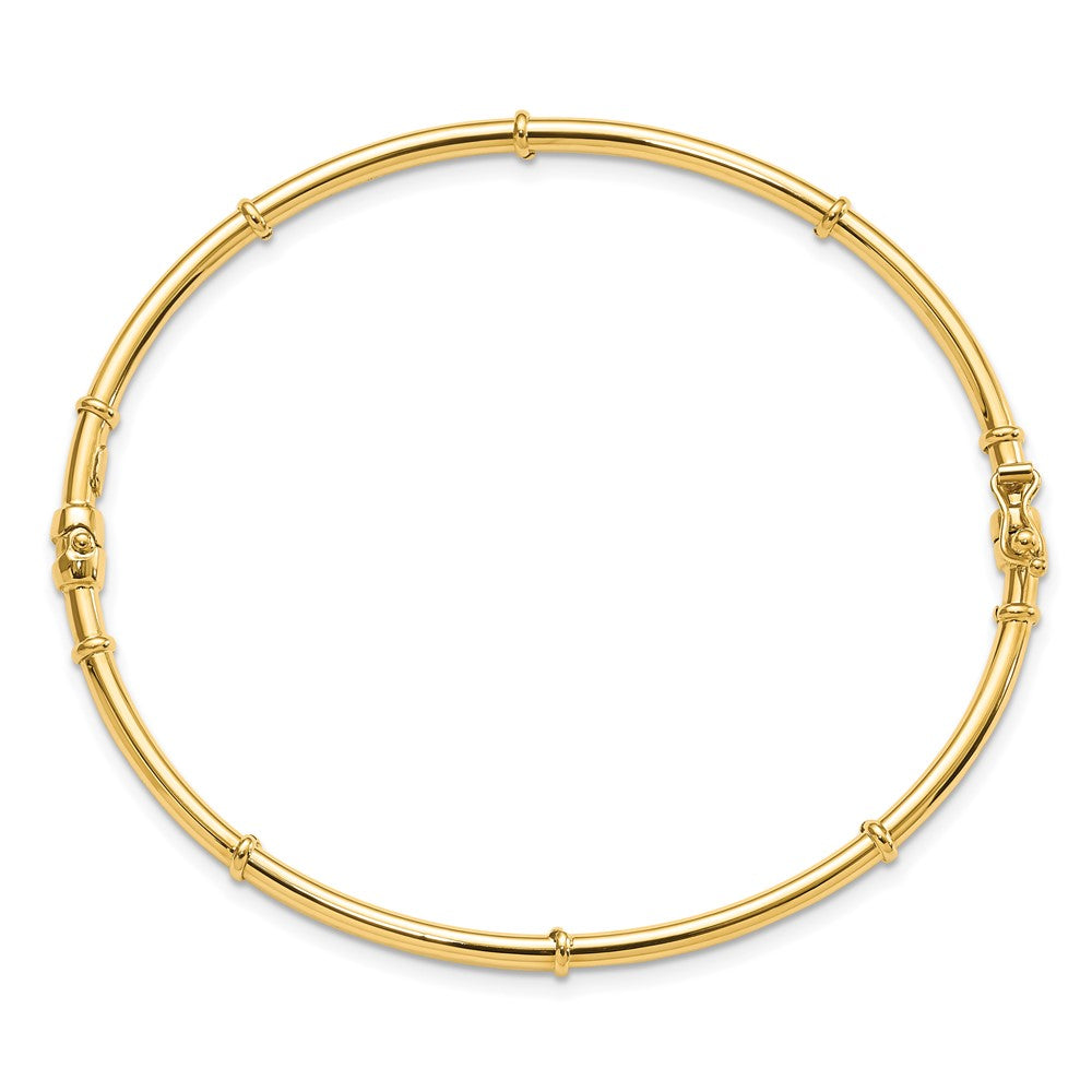 14K Gelbgold Poliert Fantasie Klappbar Armreif