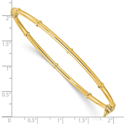 14K Gelbgold Poliert Fantasie Klappbar Armreif