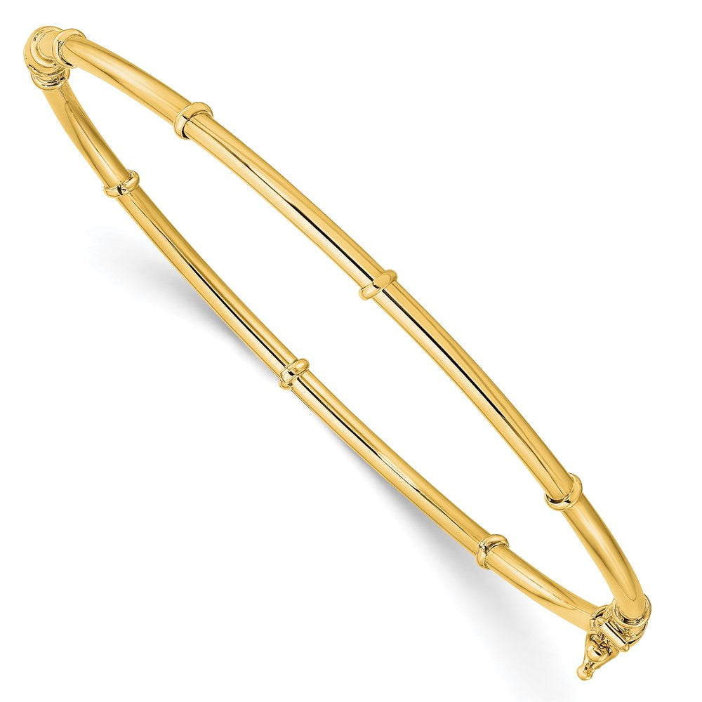 14K Gelbgold Poliert Fantasie Klappbar Armreif