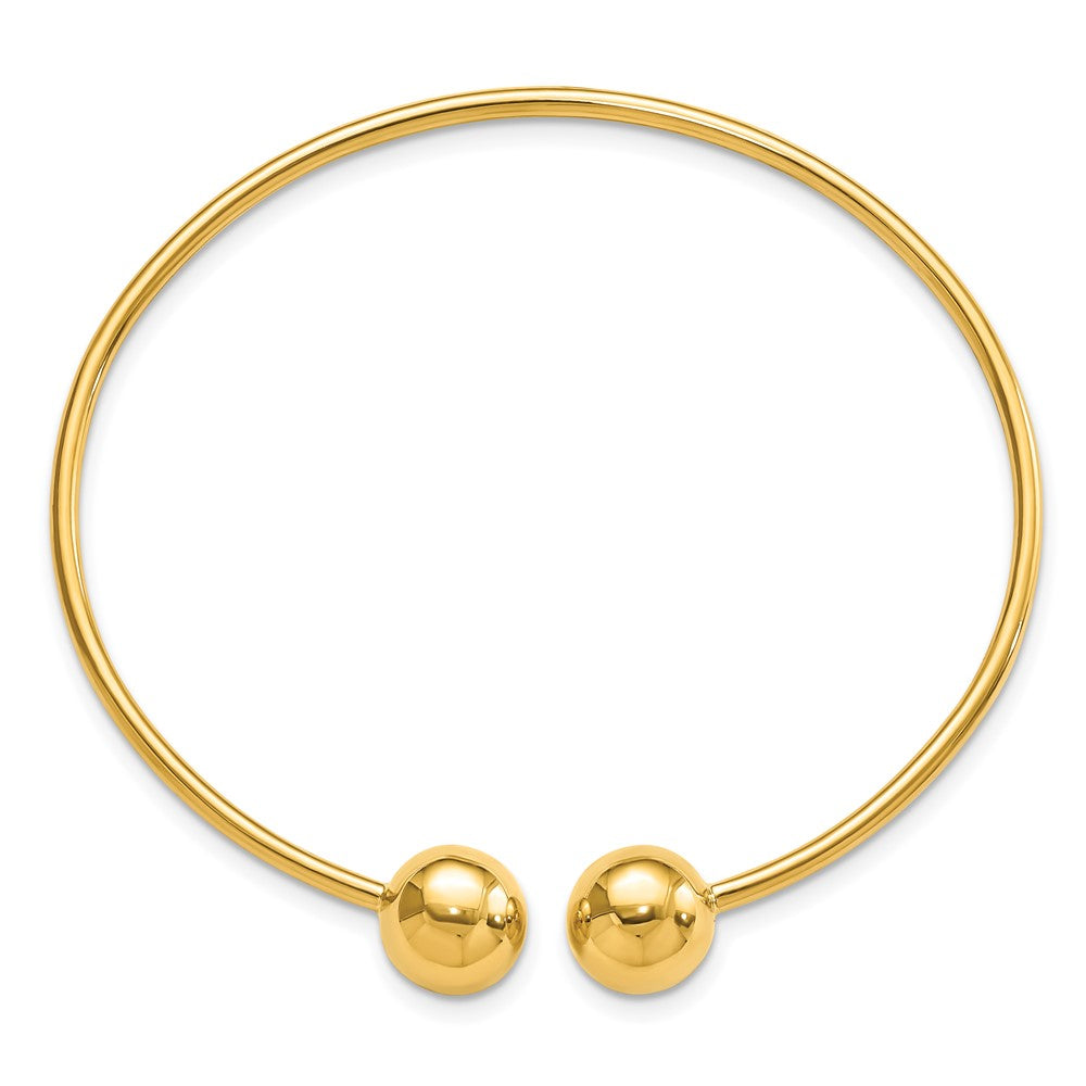 14K Gelbgold Poliert Flexibel Armreif