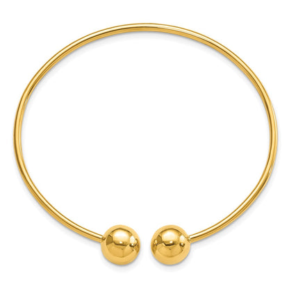 14K Gelbgold Poliert Flexibel Armreif